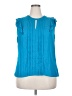 Elle 100% Polyester Blue Sleeveless Blouse Size XL - photo 1
