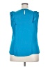 Elle 100% Polyester Blue Sleeveless Blouse Size XL - photo 2