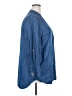 Just Fab Blue 3/4 Sleeve Button-Down Shirt Size 2X - photo 4