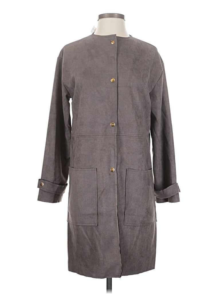 Favlux Fashion Trenchcoat In Gray