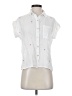 Rails Hearts White Sleeveless Button-Down Shirt Size XS - photo 1