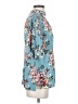 Jodifl Floral Teal Short Sleeve Blouse Size S - photo 4