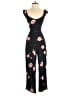 Amuse Society Floral Black Jumpsuit Size S - photo 1