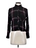 Rails 100% Rayon Argyle Black Long Sleeve Blouse Size XS - photo 1