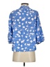 Lush 100% Rayon Blue 3/4 Sleeve Blouse Size S - photo 2
