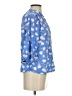 Lush 100% Rayon Blue 3/4 Sleeve Blouse Size S - photo 4