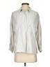 Max Studio Stripes Silver 3/4 Sleeve Blouse Size S - photo 1