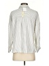 Max Studio Stripes Silver 3/4 Sleeve Blouse Size S - photo 2