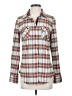 Jackson Hole Plaid Ivory Long Sleeve Button-Down Shirt Size S - photo 1