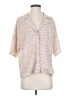 Le Lis Stripes Pink Short Sleeve Blouse Size S - photo 1