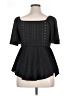 Shein Curve Black Short Sleeve Top Size 14 Plus (1) - photo 2