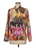 Unbranded 100% Polyester Print Gold Long Sleeve Blouse Size M - photo 1
