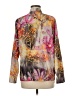 Unbranded 100% Polyester Print Gold Long Sleeve Blouse Size M - photo 2
