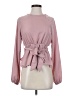Shein Pink Long Sleeve Blouse Size 2 - photo 1