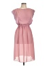 Assorted Brands 100% Polyester Solid Pink Casual Dress Size 12 - photo 1
