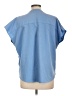 Fabletics Blue Short Sleeve Blouse Size L - photo 2