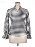 Unbranded 100% Polyester Houndstooth White Long Sleeve Blouse Size S - photo 1