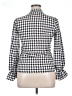Unbranded 100% Polyester Houndstooth White Long Sleeve Blouse Size S - photo 2