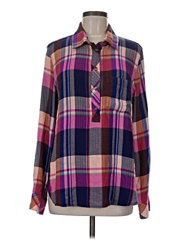 Cosmic Blue Love Long Sleeve Blouse (view 1)