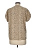 Gap 100% Rayon Animal Print Tan Short Sleeve Blouse Size M - photo 2