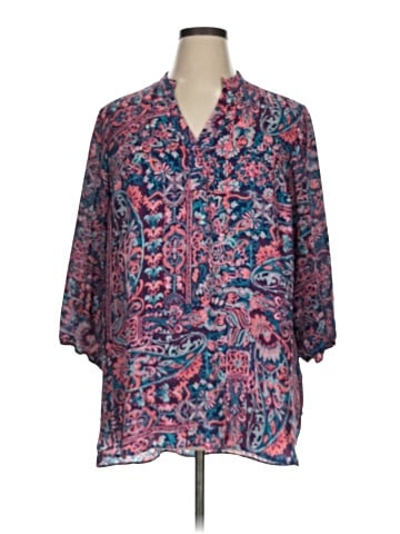 Boutique + 3/4 Sleeve Blouse (view 1)