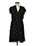 H&M 100% Polyester Floral Black Casual Dress Size 2 - photo 1