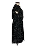 H&M 100% Polyester Floral Black Casual Dress Size 2 - photo 4
