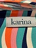 Karina Stripes Blue Casual Dress Size XS - photo 7