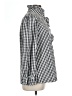 Unbranded 100% Polyester Checkered-gingham Silver Long Sleeve Blouse Size L - photo 4