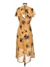 Leith 100% Polyester Floral Yellow Casual Dress Size S - photo 2