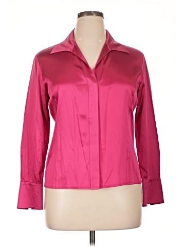 Lafayette 148 New York Long Sleeve Silk Top (view 1)