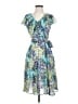 Esprit Multi Color Blue Cocktail Dress Size 4 - photo 1