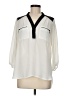 Hollywould 100% Polyester Ivory 3/4 Sleeve Blouse Size M - photo 1