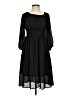 YATHON 100% Polyester Solid Black Casual Dress Size S - photo 1