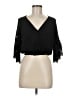 Forever 21 100% Rayon Black 3/4 Sleeve Blouse Size M - photo 1