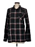 RVCA Plaid Black Long Sleeve Button-Down Shirt Size M - photo 1