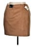 Express Solid Tan Faux Leather Skirt Size 14 - photo 2