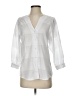 J. McLaughlin 100% Cotton White 3/4 Sleeve Button-Down Shirt Size XS - photo 1