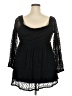Torrid Black 3/4 Sleeve Blouse Size 2X Plus (2) - photo 2
