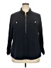 Grace Blue Black Long Sleeve Blouse Size 2X - photo 1