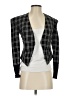 Bebe Plaid Black Blazer Size 00 - photo 1