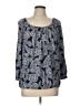 MICHAEL Michael Kors Blue 3/4 Sleeve Blouse Size L - photo 1
