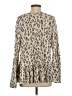 Altar'd State Animal Print Tan Long Sleeve Blouse Size S - photo 2