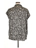 MTS 100% Polyester Animal Print Black Short Sleeve Blouse Size 2X - photo 2
