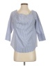 Zara Blue 3/4 Sleeve Blouse Size S - photo 1