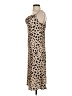 Aqua Animal Print Tan Cocktail Dress Size S - photo 5