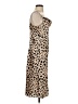 Aqua Animal Print Tan Cocktail Dress Size S - photo 4