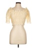 Lyaner Ivory Short Sleeve Blouse Size L - photo 1