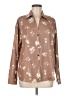 Unbranded Floral Brown Long Sleeve Blouse Size M - photo 1