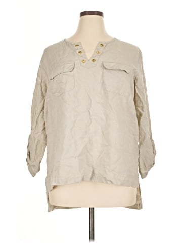 Company Ellen Tracy 3/4 Sleeve Button-Down Shirt (view 1)